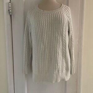 Cozy White Cable Knit Sweater